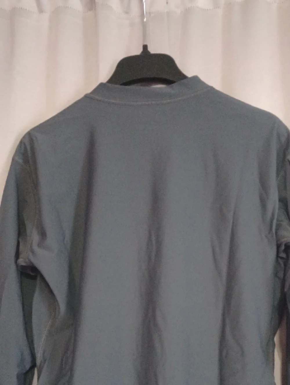 Swim Shirts For Men Gray Long Sleeve Crewneck Rash Guard UPF Protection Tagless